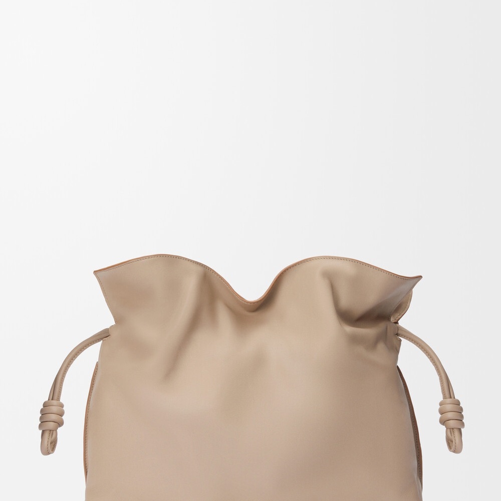 Authentic Loewe Beige Leather Shoulder Bag